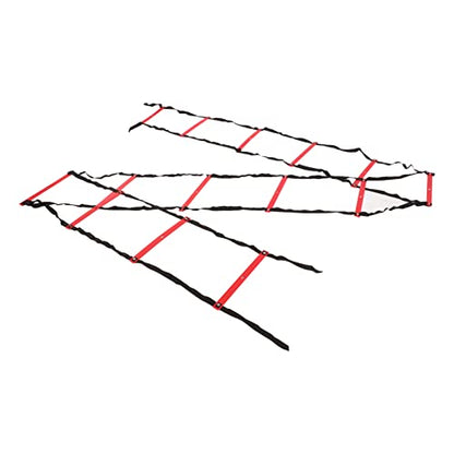 7M 14 Rung Fixed Agility Speed Ladder, Training Ladder for Soccer Football Fitness, Adjustable Length PP Agility Ladder with Non - Slip Design for Athletes and Coaches - color: Red