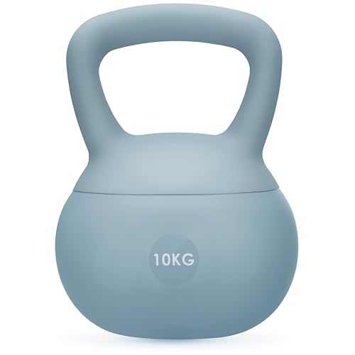 4kg Soft Kettlebell for Women, Non-Slip PVC Coated Home Fitness Weight for Pilates, Strength Training & Full-Body Workouts (Pink) - color: Bleu, size: 10 kg