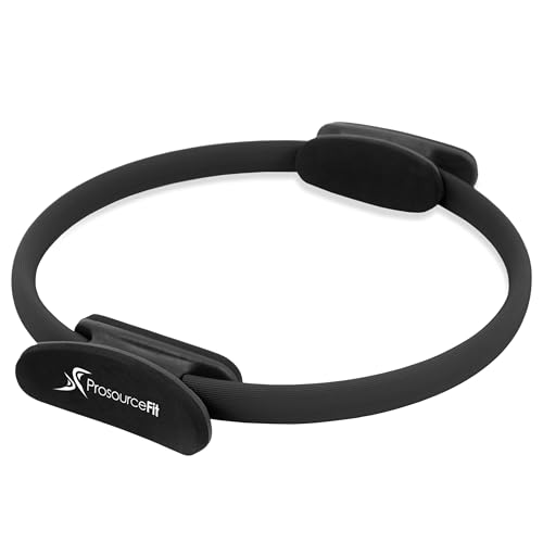 The ProsourceFit Resistance Ring enhances Pilates Workouts with Light Resistance to Help Tone and Strengthen Your Entire core and Body - color: Black