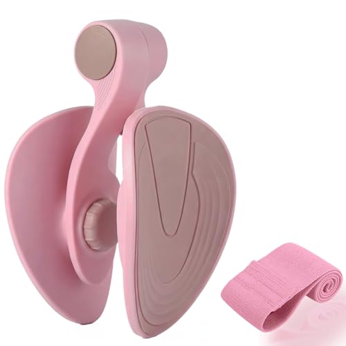 Inner Thigh Exerciser, Thigh Trainer & Pelvic Floor Exercise Devices for Women and Men, Hip Glute & Leg Toner, Non-Slip Stable Design Home Gym Equipment for Home Workout - color: Pink Set
