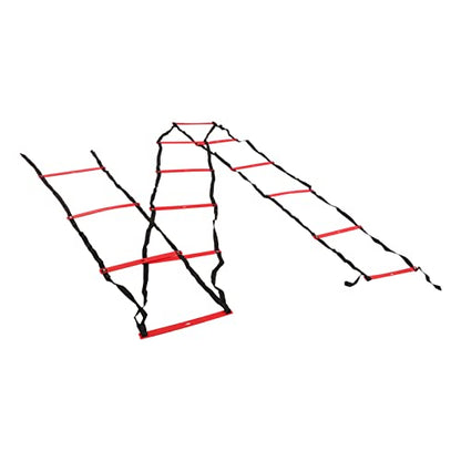 7M 14 Rung Fixed Agility Speed Ladder, Training Ladder for Soccer Football Fitness, Adjustable Length PP Agility Ladder with Non - Slip Design for Athletes and Coaches - color: Red