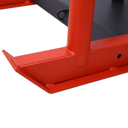 Weight Sled Training Sled with Push Poles & Harness, Adjustable Power Compatible with 1-inch & 2-inch Plates, Strength Training Sleds for Athletic Performance - color: Black+Red