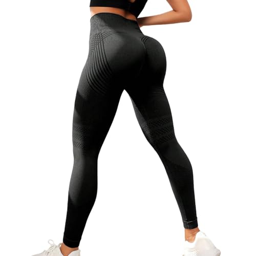 Resistance Band Leggings for Women, Anti Cellulite Leggings, Yoga, Gym, Workout - color: Black, size: Medium