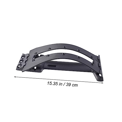 2Pcs Spine Stretcher Lumbar Traction Device for Durable Back Support Mat Stretching for Increased Flexibility Black