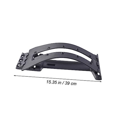 2Pcs Spine Stretcher Lumbar Traction Device for Durable Back Support Mat Stretching for Increased Flexibility Black