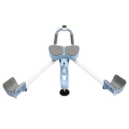 Leg Stretcher, 265LBS Leg Stretch Machine, Adjustable 3 Bar Leg Split Extension Machine with Forward Reverse Magnetic Timer PU Cushion Flexibility Stretching Equipment to Stretch - color: Blue
