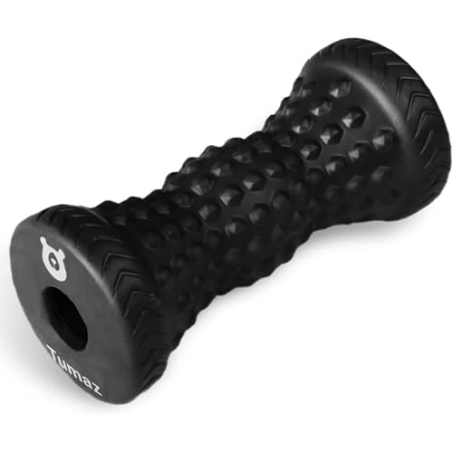 Tumaz Foot Roller, Ergonomic Foot Massage Roller for Arch Pain, Trigger Points and Deep Tissue, Portable - Reflexology Tool for Plantar Fasciitis Relief, Black - color: Diamond(black)