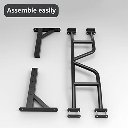 Multiple Grips Heavy Duty Steel Pull Up Bar Wall Mount, Wall Mounted Home Pull Up Bar Chin Up Bar Strength Training Equipment for Indoor Workout/Home Gym, Max Weight 660 Lbs