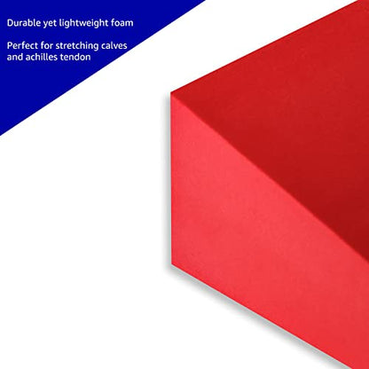 12" Foam Incline Stretch Wedge - Set of 2 - by Trademark Innovations (Brick Red) - color: Brick Red