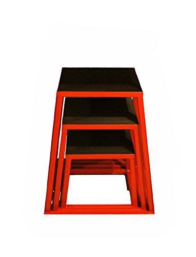 JFIT Plyometric Boxes - Made in Taiwan NO Assembly Required Single - Height Box Set and Adjustable Box Options Plyometric Platform and Jumping Agility Box for Training Conditioning Strength Training - style: 12",18",24" (Set of 3 Plyo Boxes)
