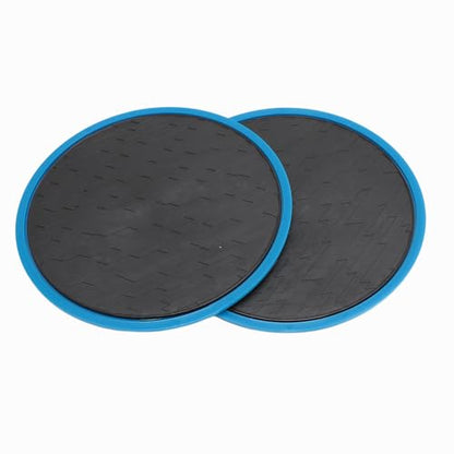 Core Sliders, Dual Sided Discs, 7 Inch Round Black, 2 Pack - Low Impact Core Workout, Multi Surface Use, Portable Fitness Equipment for Home and Travel