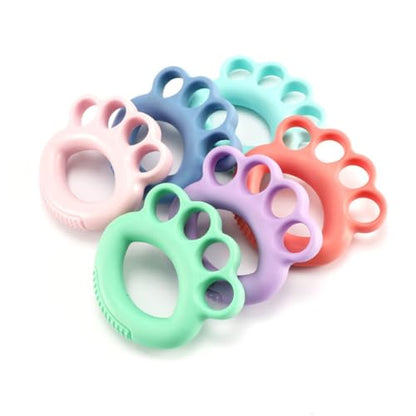 3pcs Hand Training Ring Grip Strengthener Set, Silicone Finger Exerciser Massage Grip Circles with 10lb Pink, 20lb Mint Green, 30lb Orange Resistance for Hand Strength,