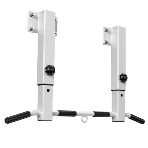 Wall-Mounted Pull-Up Bar With 4 Foam Hand Grips, Adjustable 3 Heights, Heavy-Duty Steel Fitness Bar, Supports 300kg Load