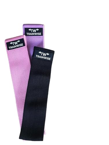 Thigh Resistance Bands Booty Butt Legs Set of Three Non Slip Fabric Women Men Unisex