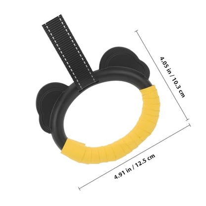 Gymnastic Rings with Buckle Straps, Plastic Indoor Exercise Rings Set with 1m Adjustable Rope for Pull-up Training and Home Fitness