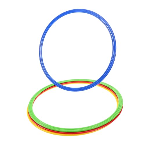 BESTonZON 4pcs Agility Training Rings for Soccer Sensory Coordination Circles for Speed Development Lightweight and Portable Football Training Equipment for Outdoor Use