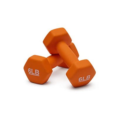 Amazon Basics Neoprene Dumbbell Hand Weights for Exercise and Muscle Toning - style: 6 Pound, Pair