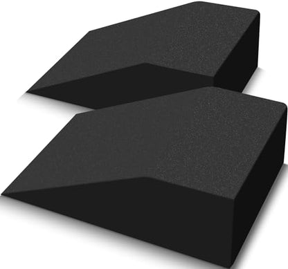 2 Pack Squat Wedge Blocks, Foot and Wrist Yoga Wedges - color: Black