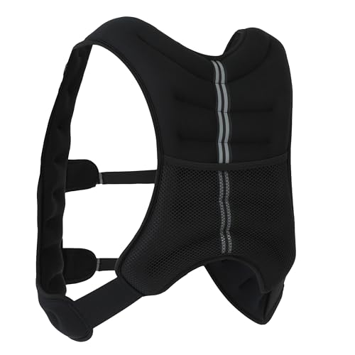 Weighted Vest, 15lb/20lb Workout Weight Vest with Reflective Stripe for Strength Training, Running, Weightlifting, Fitness, Muscle Building, and Weight Loss, Soft, Slim Design with Weights Included