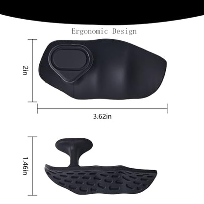 Anti-Slip Workout Rubber Weight Grips, Ergonomic Rubber Hand Protector Gloves for Weight Lifting Palm Protection, Anti-Slip Gym Grips for Pull-Ups Training and Exercise Men Women, 2 Pairs