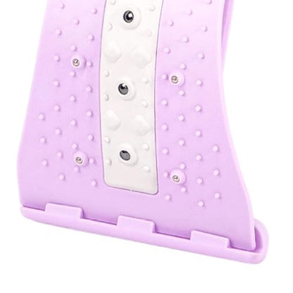 Back Stretcher Ergonomic 4 Level Adjustable with Massage Points Curved - color: Purple