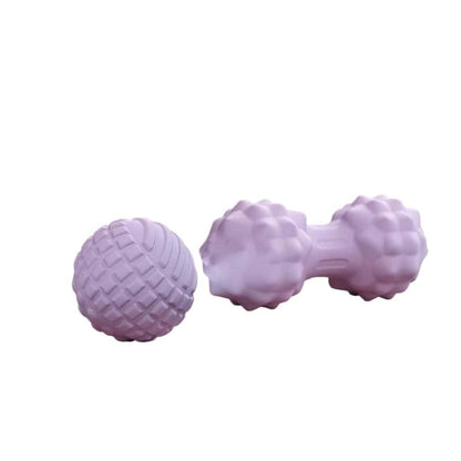 Fascia Massage Ball, TPR Trigger Point Ball & Peanut Ball for Men Women Muscle Relief Yoga Fitness ([Purple] Single Ball + Peanut Ball [Two Packs]) - color: [Purple] Single Ball + Peanut Ball [Two Packs]