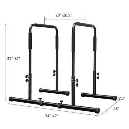 Adjustable Height Home Balance Frame for Indoor & Outdoor Use, Heavy-Duty Iron Construction, Ideal for Rehabilitation or Strength Training, Sponge-Grip Handles for Comfort, Supports up to 350 Lbs