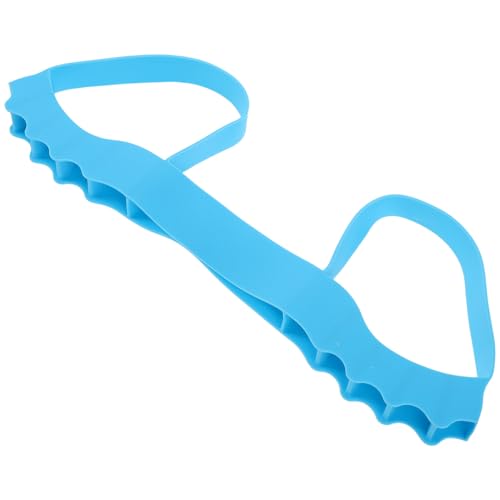 Multifunctional Gym Elastic Resistance Band for Hip and Leg Workouts, Blue Fabric Toe Separator Training Band for Foot Stretching and Toe Mobility, 1pcs Fitness Strap for Home