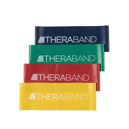 THERABAND Resistance Band Loop, Exercise, Workout, Physical Therapy - color: Yellow/Red/Green/Blue, size: 8 inch