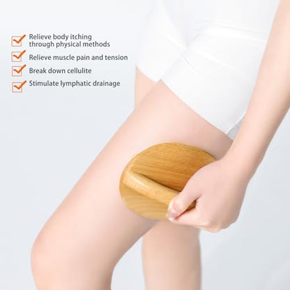 Wood Therapy Massage Tools, Cellulite Massage Tool Wooden Massage Body Brush, Itchy Skin Relief, Body Shaping,Professional Maderoterapia Kit Meridian Pressure Brush, Lymphatic Drainage Massager