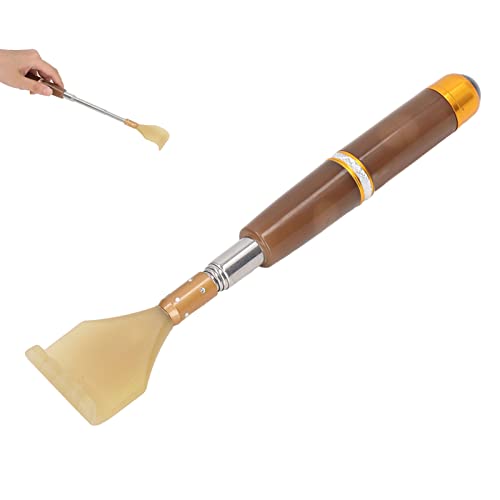 Extendable Back Scratcher, 20cm to 51cm Telescopic Massage Tool with Jade Textured Roller Ball for Head Neck Foot Back Relief