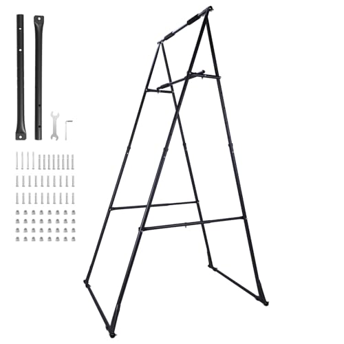 Foldable Pull Up Bar Stand Free Standing Power Tower Workout Station Adjustable Dip Bar for Home Gym Strength Training Equipment