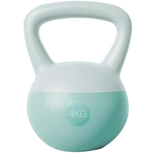 Kettlebell Weights Women's Beginner Weight Loss Soft Kettle Bells, Buttocks Shaping/sports Dumbbell, Home Fitness Equipment, Frosted Non-slip Handle(Green-4kg)