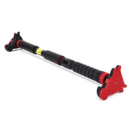 Adjustable Pull Up Bar for Doorway – Secure Lock, No Screws Needed – Heavy Duty, Supports 550 lbs – Integrated Bubble Level – Non-Slip Chin Up Bar – Fits 27"-42" Door Frames – Strength Training