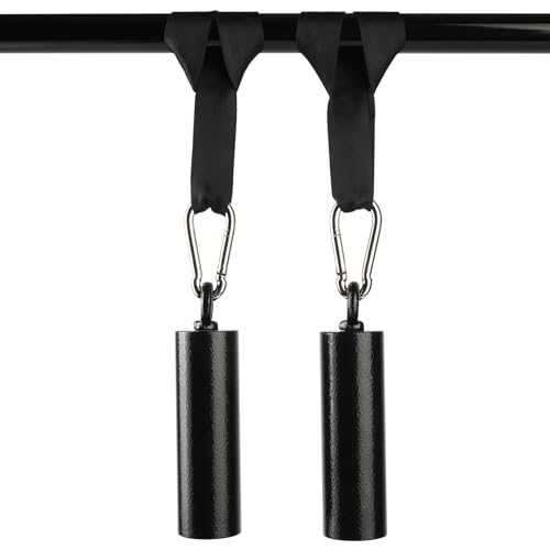 Non-Slip Iron Pull Up Grips and Cannonball Handles,3-Length Straps & Carabiners, Grip Strength Trainer for Pull-Up Bar, Dead Hangs, Forearm & Hand Training, Home Gym Gear - size: 48mm