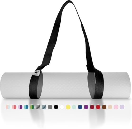 Tumaz Yoga Mat Strap Adjustable Carrier for All Yoga Mats, 2 Sizes - color: 11. Just Black, size: 64 IN