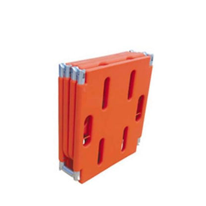 PE Plastic Folding Stretcher - 4-Fold Portable Spine Board with Holes, X-Ray Compatible, Floating Emergency Stretcher (191x47cm, 159kg Capacity)