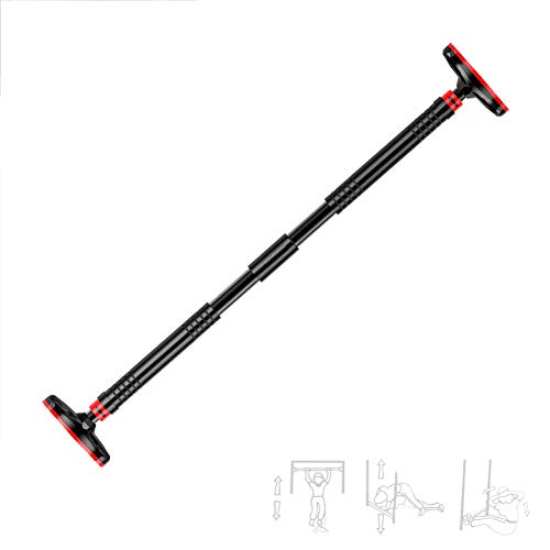 Doorway Pull Up Bar No Screws, Adjustable Width Chin Up Bar with Safety Lock & Anti-Slip Mat for Home Gym Exercise Fitness Strength Training, Max Weight Up to 350Kg