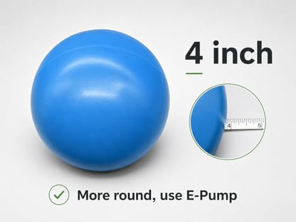 CIZEBO Mini Exercise Ball 4 Inch, Small Pilates Ball for Core Training, Thigh and Hip Exercises, Mini Yoga Ball for Stability Training, Workouts, Fitness Classes, Blue