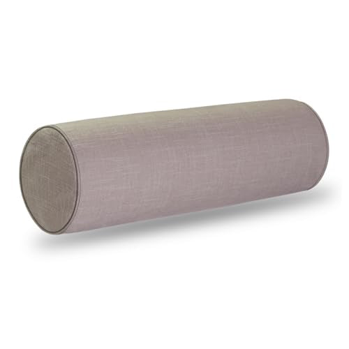 Memory Foam Cylinder Pillow - Ergonomic Cervical Pillow for Neck/Legs/Back Support, Decorative Bolster for Home Sofa/Bed,Cervical Neck Roll Memory Foam Pillows with washable cover (Linen, 6x18) - color: Linen, size: 6x18