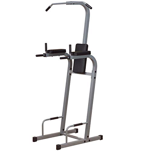 Body-Solid (PVKC83X) Multi-Function Pull Up & Dip Station with Vertical Knee Raise, Chin-Up Bar Stand, and Strength Training Dip Stands