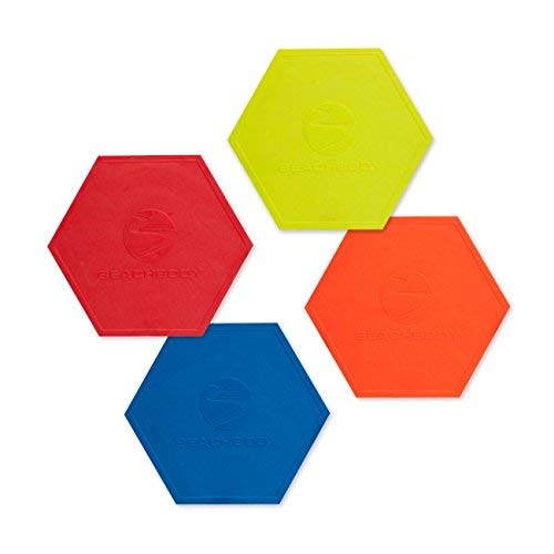 Performance Agility Markers - Speed and Coordination Markers for Sports Training, Home Workouts, More - Pack of 4 Color Coded Spot Markers