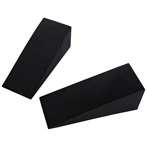 Chenfly Slant Board, Stretcher Wedge for Calf and Ankle Stretch, Non Slip Stretch Board Home Office, Additional Side Handle Portability, Black 15 X 6 X 5 Cm (1 Pair)