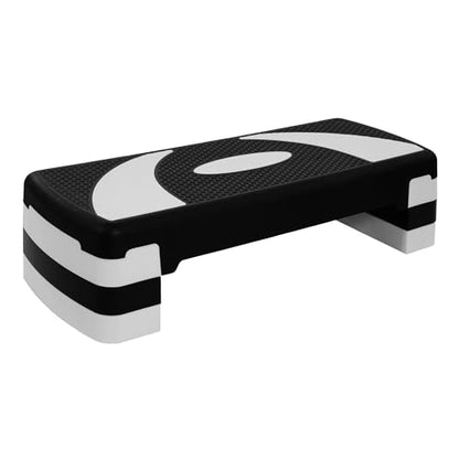 BalanceFrom 31-inch Aerobic Step Platform Trainer with 3 Adjustable Risers - color: White