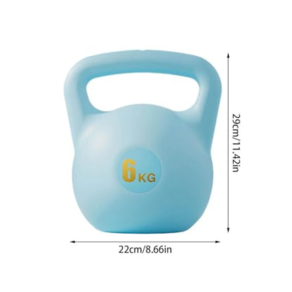 Water Filled Kettlebell, 6kg Adjustable Soft PE Kettle Bell with Ergonomic Non-Slip Handle, Portable Fillable Weight for Home Gym Strength Training Travel and Yoga Fitness - color: Light Blue