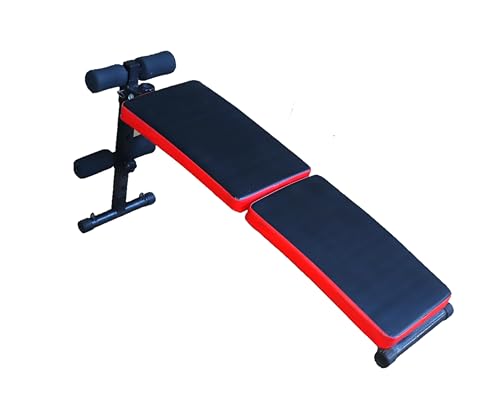 Folding Sit Up Bench, Adjustable Workout Bench for Ab Exercise, Curved Incline/Decline Slant Bench, Strength Training Weight Bench, Situps Abs Workout Equipment