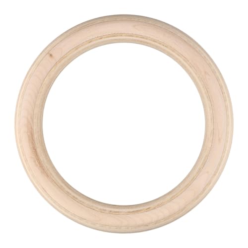 Birch Wood Gymnastics Rings for Adult Home Fitness Pull Up Training Non-Slip Sweat-Absorbent for Easy Install 2 Pack 19mm Inner