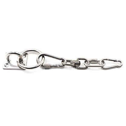 304 Stainless Steel Square Eye Pad Plate with Ring 5/16" 8mm Anchor Mount Great for Yoga Swings Hammocks/Boat Rigging/Marine Deck Hardware/Suspension Training Straps (2PCS)