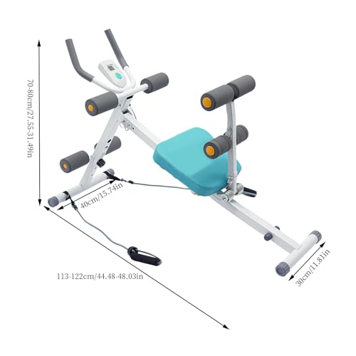 Core & Abdominal Trainers AB Workout Machine Home Gym Strength Training Ab Foldable Fitness Equipment,Abdominal Compressor Collapsible,Strength Training Abdominal Workout Machine with LCD Display