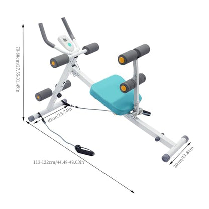 Core & Abdominal Trainers AB Workout Machine Home Gym Strength Training Ab Foldable Fitness Equipment,Abdominal Compressor Collapsible,Strength Training Abdominal Workout Machine with LCD Display
